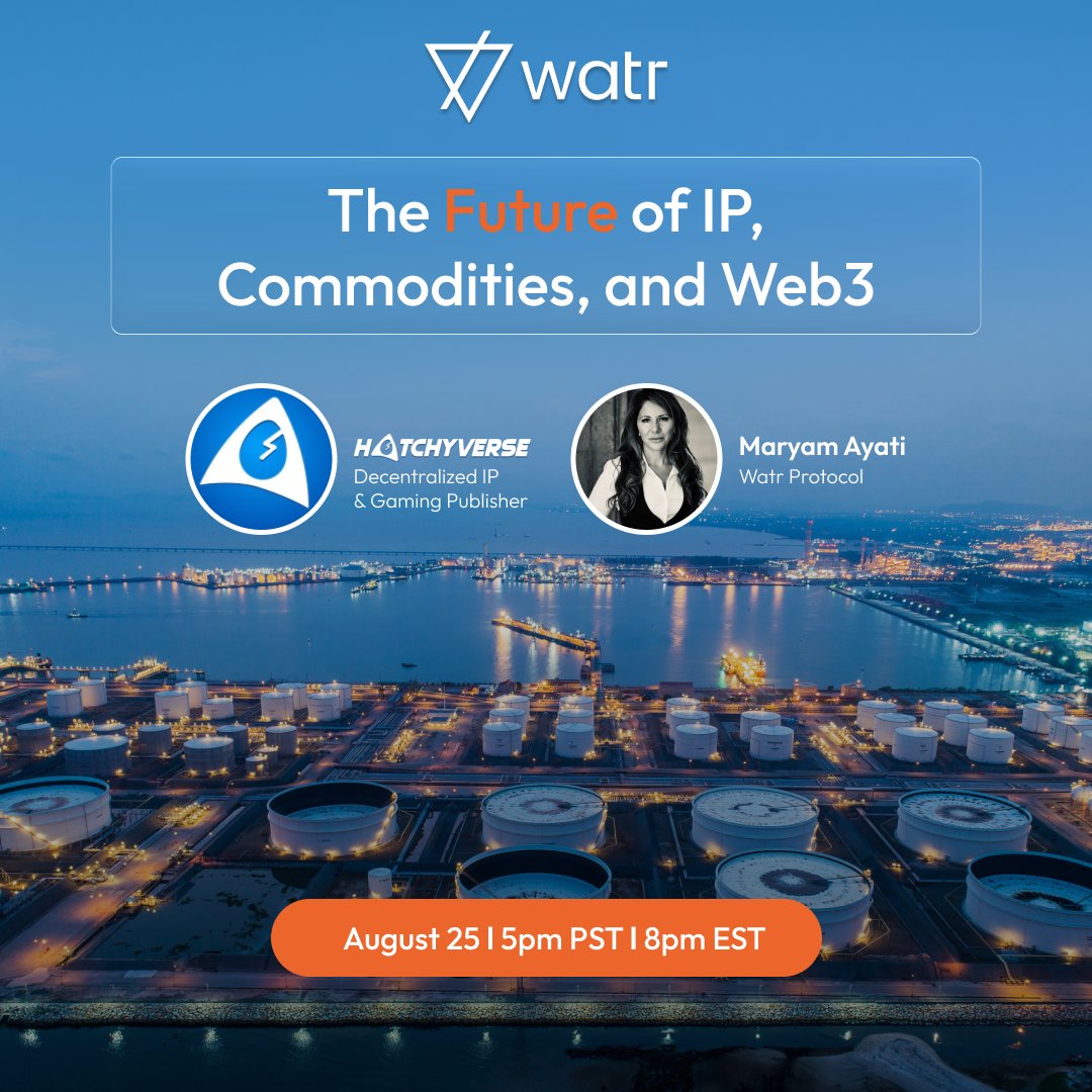 It's time for commodities to meet culture. 

Join us tonight for a conversation on the future of IP, real-world assets &amp; Web3 with <a href="/MaryamAyati/">Maryam Ayati</a> and <a href="/Hatchyverse/">Hatchyverse</a>.