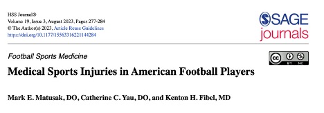 As #NFL season kicks off, read our review article "Medical Sports Injuries in American Football Players": journals.sagepub.com/doi/full/10.11…