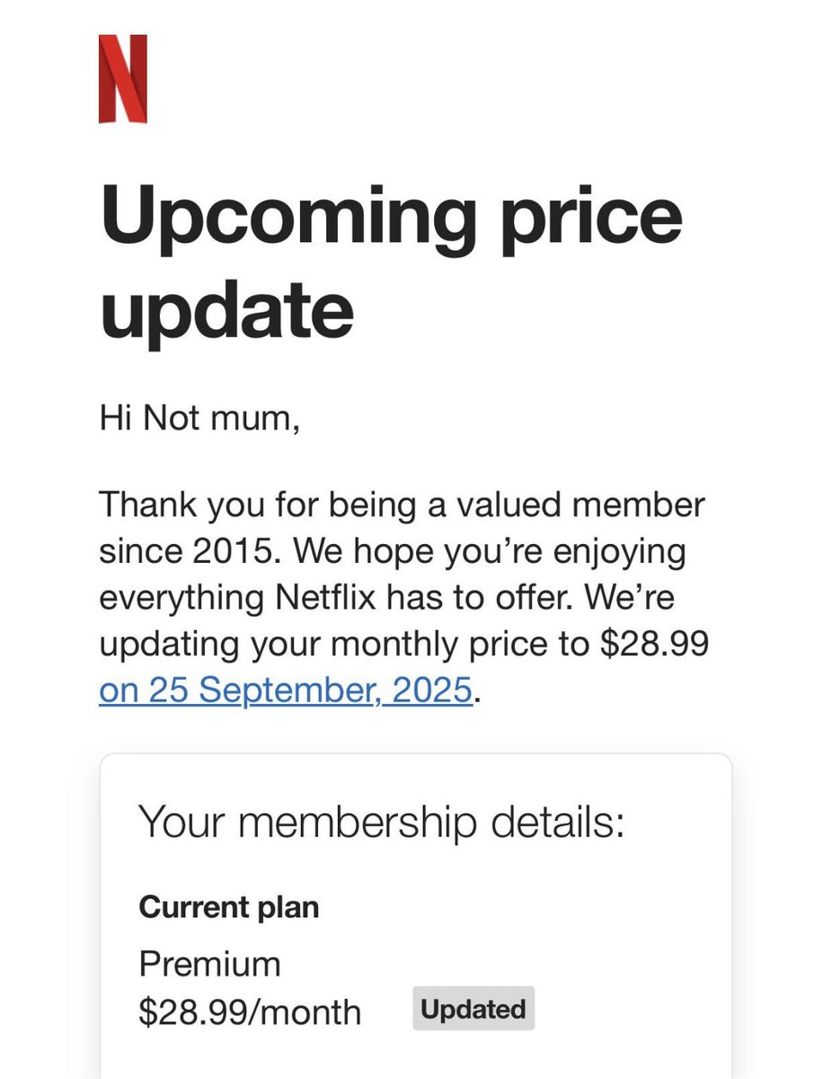 From $8.99 in 2014 to $28.99 now… Netflix wants $350 a year. Your options?

⚓ Sail the seas 🏴‍☠️
📺 Keep paying more
🚀 Join Ritestream.io → Free movies like Proxima, American Woman + earn $RITE tokens.