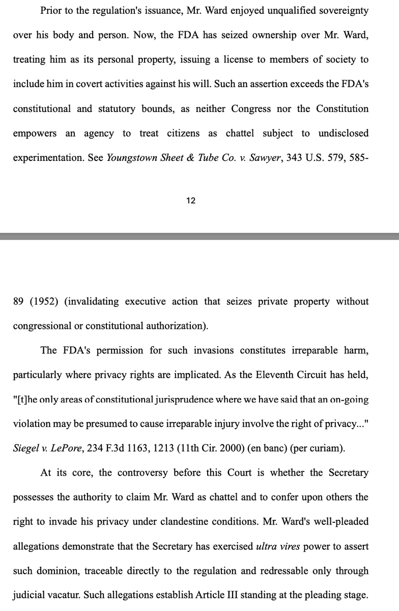 GodsRiddles's tweet photo. SHOCKING-The FDA, under 21 C.F.R. § 50.22  HAS claimed dominion over your life, as its property, authorizing members of society to experiment on your body in secret. The biggest story in the history of this Nation. You can follow the case at https://t.co/Apn2ZRfJv8 Share Widely.