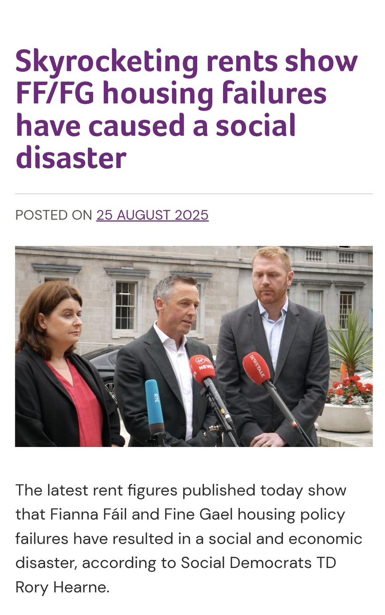 RoryHearneGaffs's tweet image. The average open market rent nationwide is now over €2,000 a month. 

Rents are now 51% higher than before  Covid-19 &amp;amp; 100% higher since the Celtic Tiger.

Rents have become completely unsustainable 

socialdemocrats.ie/skyrocketing-r…