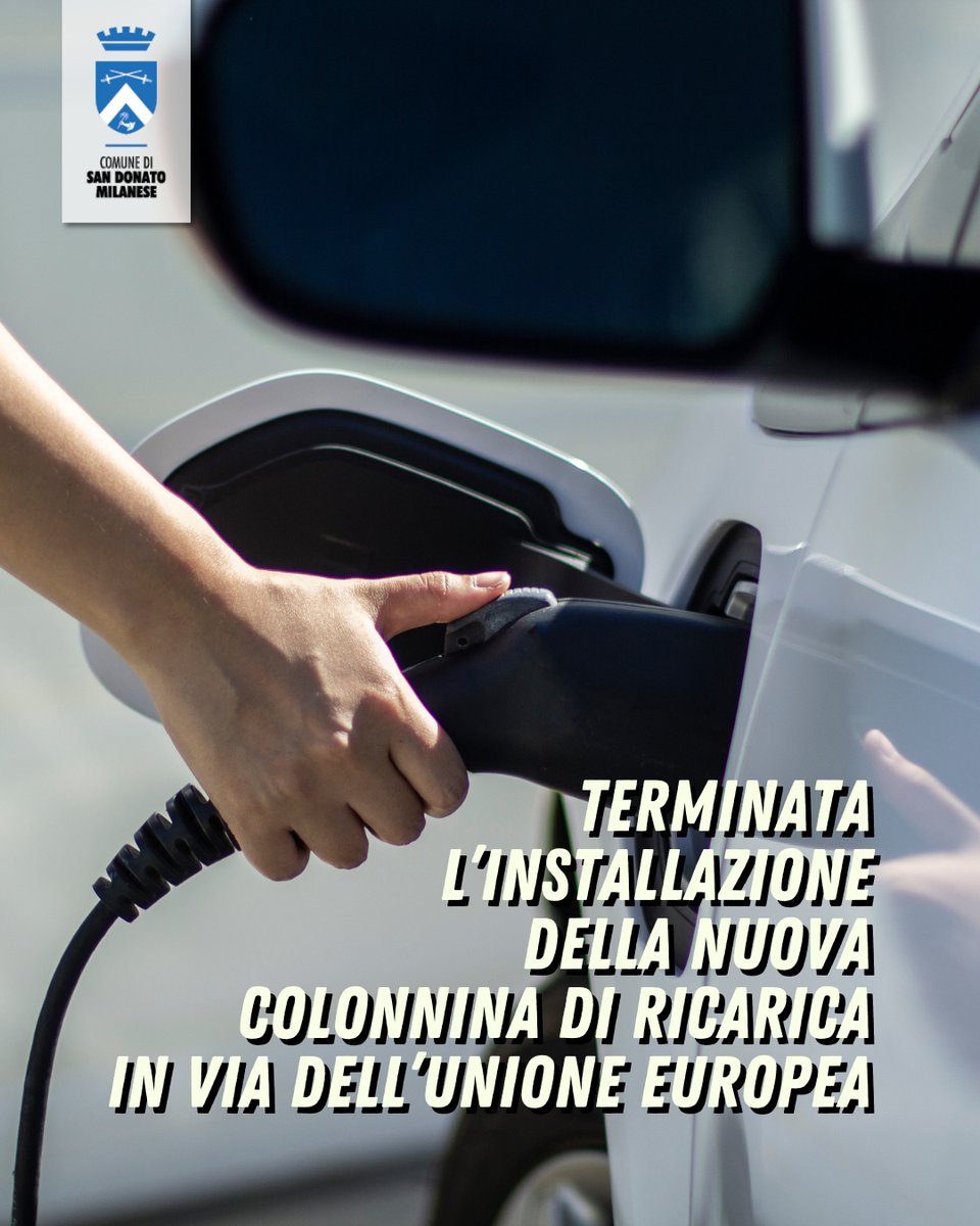 🔋 | MOBILITÀ

Terminate le operazioni di ampliamento della rete di ricarica elettrica con l'installazione di una nuova colonnina in via dell'Unione Europea.

⬇️ Info:
comune.sandonatomilanese.mi.it/novita/notizie…