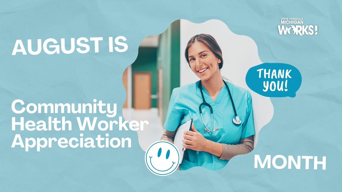 UPMichiganWorks's tweet image. Nearly 9% of Michigan workers is in health care, and we estimate more than 10% for the U.P. This August, we celebrate Community Health Worker Appreciation Month and the people who keep our state healthy. @MichiganWorks #CHWAppreciationMonth #MIWorks