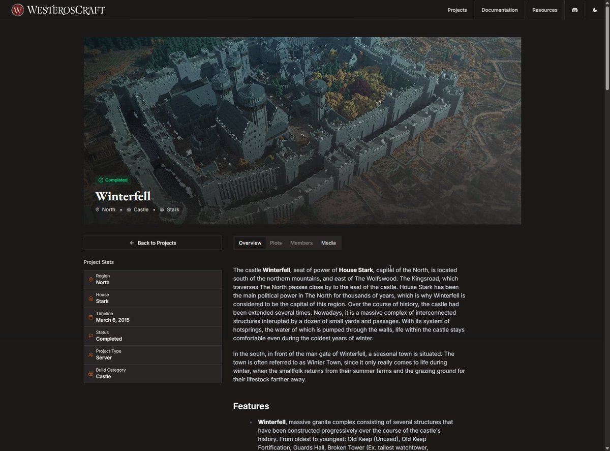 We've recently updated our website with a fresh look and a new, searchable database of all of our projects. Check it out and let us know what you think!

westeroscraft.com