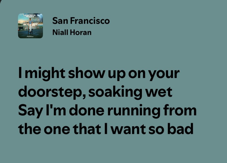 and when they play san francisco by niall horan, LET ME COOK