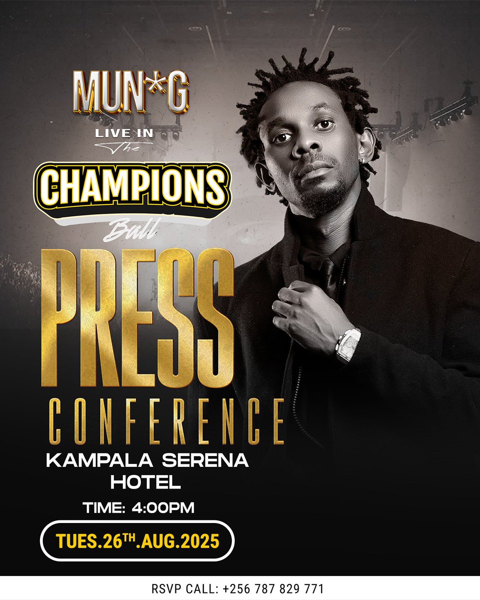 Official Press Conference

Tuesday 26th August
Serena Hotel
4:00pm

#TheChampionsBall