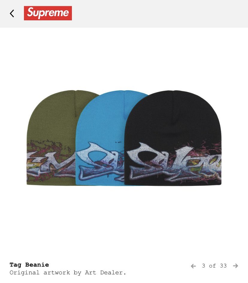 Art Dealer x Supreme beanie 👀