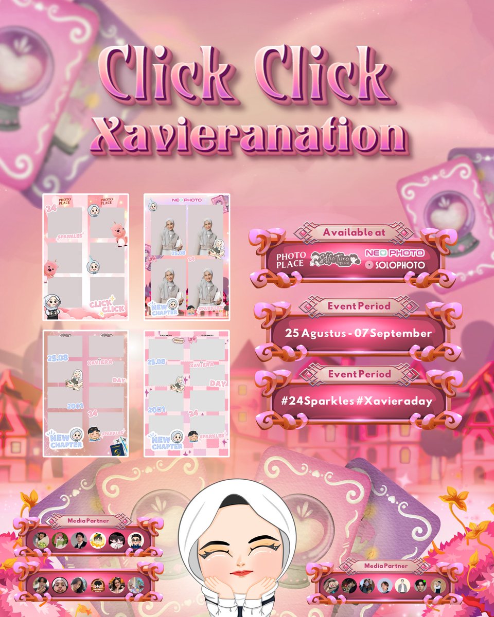 axelotsbubble's tweet image. 📸 𝑪𝒍𝒊𝒄𝒌 𝑪𝒍𝒊𝒄𝒌 𝑿𝒂𝒗𝒊𝒆𝒓𝒂𝒏𝒂𝒕𝒊𝒐𝒏 is ON! 🎊
Strike a pose, snap it loud✨️

Birthday Photobooth Event by @xavieramigo_ 
📍 Sefietime, Photoplace, Solophoto, Neophoto
🗓 25 Agustus - 7 September 2025

Tag @xavieramigo_ and use #24sparkles #Xavieraday