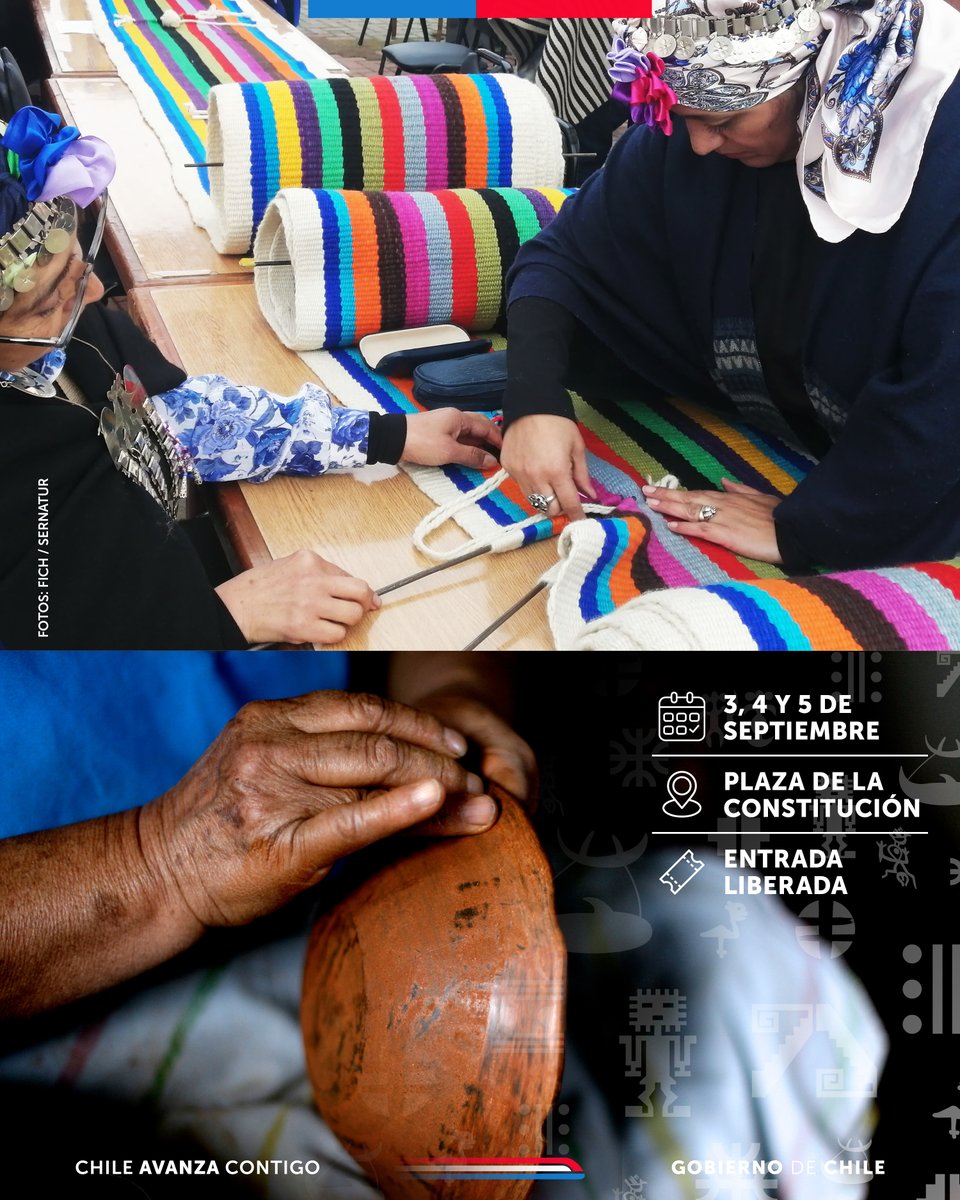 SernamEG RM (@sernameg_rm) on Twitter photo 📌Seis mujeres -cinco mapuches y una diaguita- de la Región Metropolitana  participarán este año en la XII Expo Feria Mujeres Emprendedoras Indígenas. 
✨Entre el 3 y 5 septiembre se desarrollará este espacio cultural y de comercialización, en la Plaza de la Constitución. 📌Seis mujeres -cinco mapuches y una diaguita- de la Región Metropolitana  participarán este año en la XII Expo Feria Mujeres Emprendedoras Indígenas. 
✨Entre el 3 y 5 septiembre se desarrollará este espacio cultural y de comercialización, en la Plaza de la Constitución.