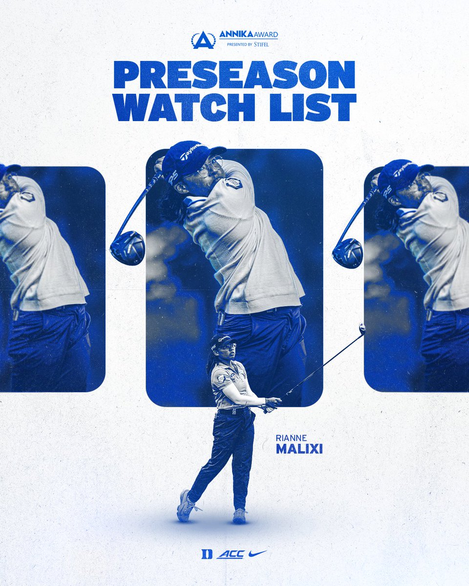 Duke Women's Golf (@dukewgolf) on Twitter photo On the Radar ๐๐ฅ
Rianne earns a spot on the <a href="/TheAnnikaAward/">The ANNIKA Award</a> Preseason Watch List! On the Radar ๐๐ฅ
Rianne earns a spot on the <a href="/TheAnnikaAward/">The ANNIKA Award</a> Preseason Watch List!