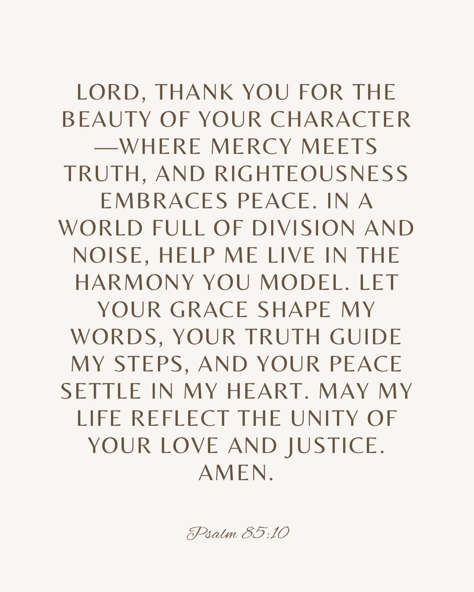 _kingdomthreads's tweet image. 🕊️ Mercy and truth have met together; righteousness and peace have kissed. —Psalm 85:10

Let this be your posture today: not striving, but surrendered. Not divided, but whole.

#Psalm85 #FaithAndJustice #MercyAndTruth #SpiritualReflection #PrayerPost #PeaceWithPurpose