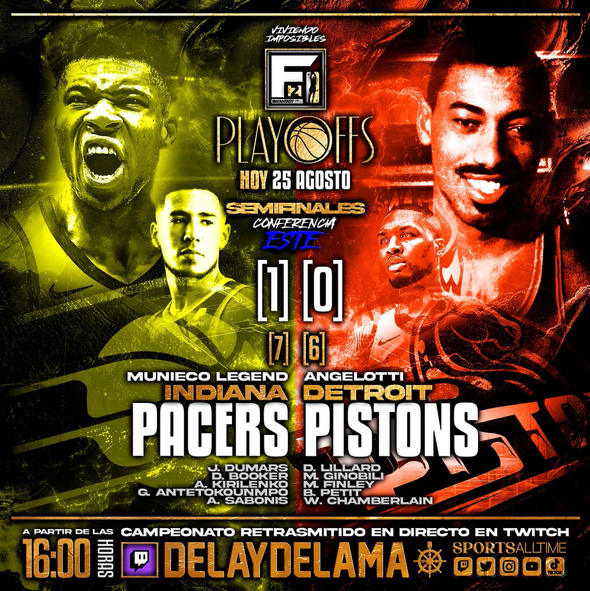 m.twitch.tv/delaydelama

Ya estamos en directo!!

La segunda parte de la bátala épica de los titanes!!

Anteto VS Chamberlain!!

<a href="/barroso_alv/">Alvaro Barroso (muniecolegend)</a> VS #Angelotti 

CoMeOn!!

🙌😄🏀💫