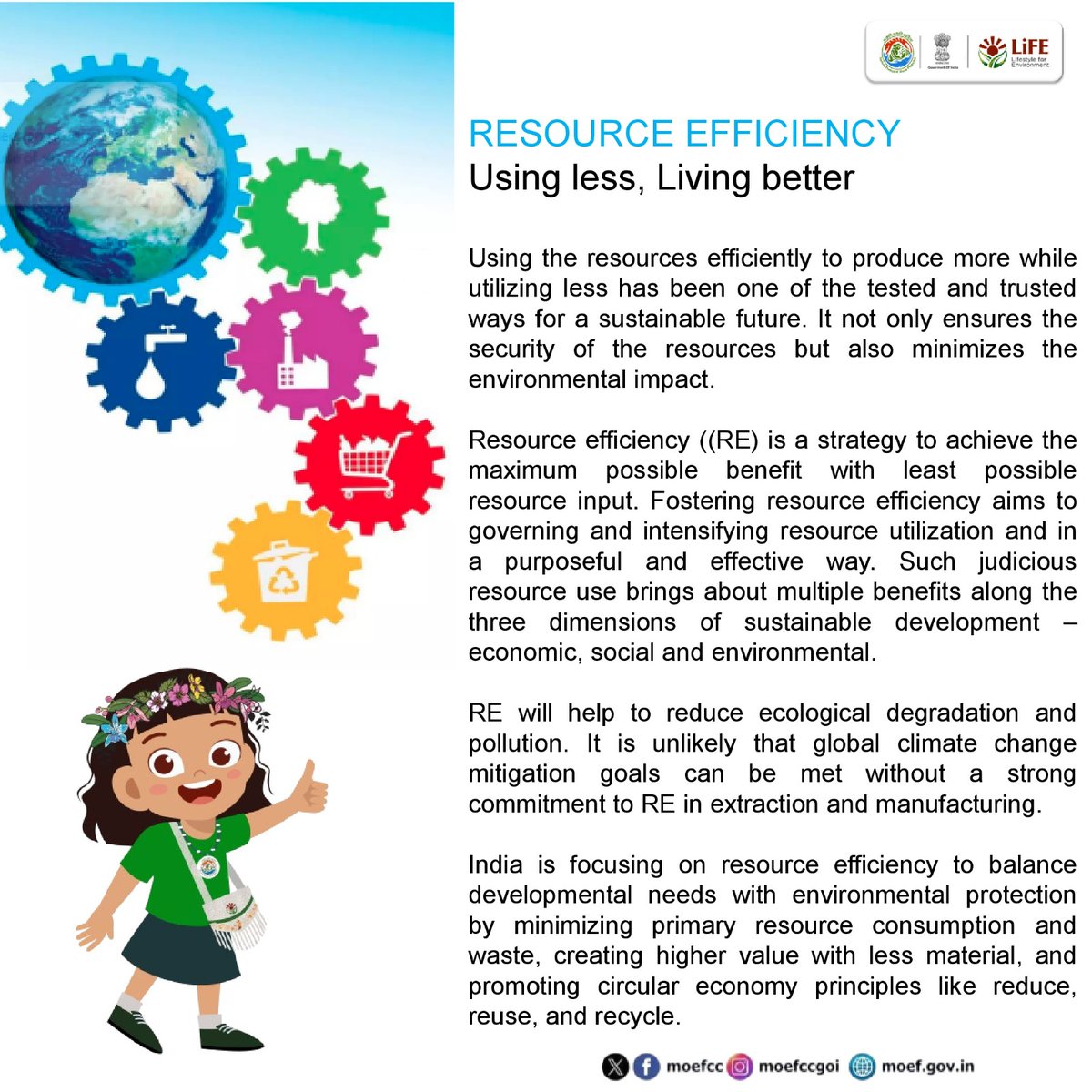 HeerDesai20's tweet image. @moefcc @EIACPIndia
@EnvironmentPib

#ResourceEfficiency
#CircularEconomy
#UsingLess
#LivingBetter
#MissionLiFE
