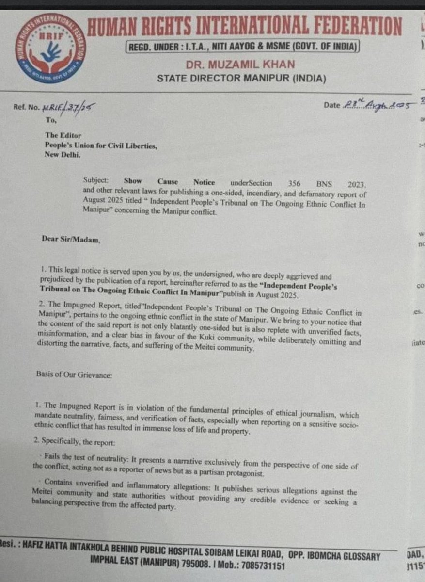 Kamginthan40473's tweet photo. Human rights international federation today itself warns the PUCL the one organisation who stood with truth #MyammarMeiteiMilitants #ManipurMeiteiMilitants @ArambaiTen96606 @manipur_police #MeiteiLeepun combined burning #KukiPeople house churches and school killing innocent people parade naked being raped mercilessly burning alive etc. 

The #KukiCommunity would like to appeal that we #KukiPeople stand only in truth and support who stand with truth. We urged every Indian🇮🇳 citizens not to believe the so called (Human rights international federation) they are @NBirenSingh @MaharajaManipur @Paari_Athouba slave taking money and act like peace lover. 

We stand with truth and defend our land from 650sq km namely ₹/#KangleipakManipur 

@IndiaTodayNE @PMOIndia @HMOIndia @TOIIndiaNews @htTweets @the_hindu @power_corridors @HillsMojo @EastMojo @thewire_in @ANI
