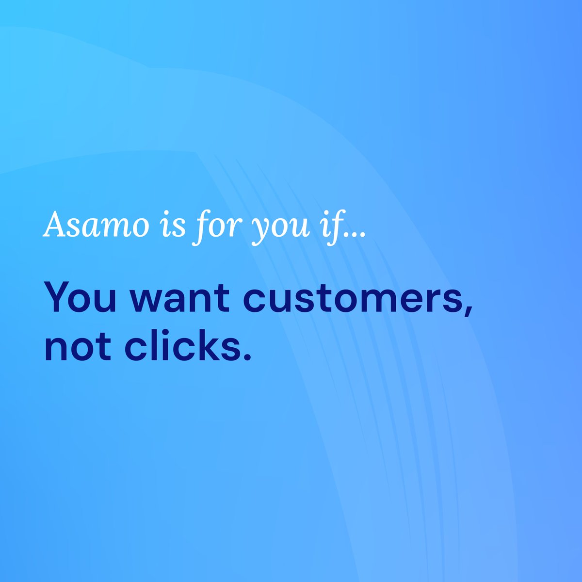 Asamo_official's tweet image. Chasing leads that don’t convert? 💸
With Asamo, you only pay when someone becomes a customer.

The simple way to get new customers!
🔗 Try it today: dub.sh/EVyEYG8

#Asamo #GrowthModel #PayPerCustomer