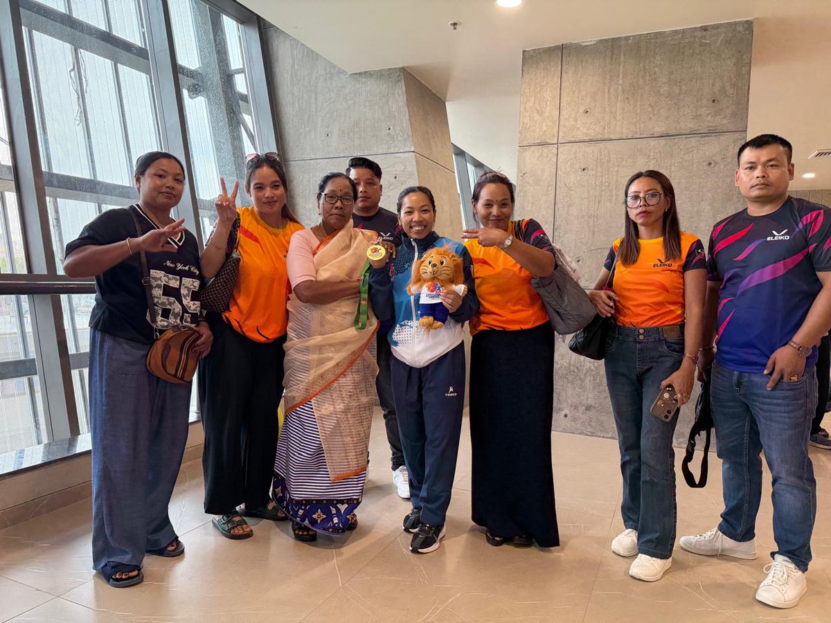 Saikhom Mirabai Chanu (@mirabai_chanu) on Twitter photo I’m truly delighted to win gold at Commonwealth Championship in Ahmedabad today. Competing at international event after the Paris Olympics made this moment even more special, with the crowd’s support pushing me throughout. 
Contd. 1/1 I’m truly delighted to win gold at Commonwealth Championship in Ahmedabad today. Competing at international event after the Paris Olympics made this moment even more special, with the crowd’s support pushing me throughout. 
Contd. 1/1