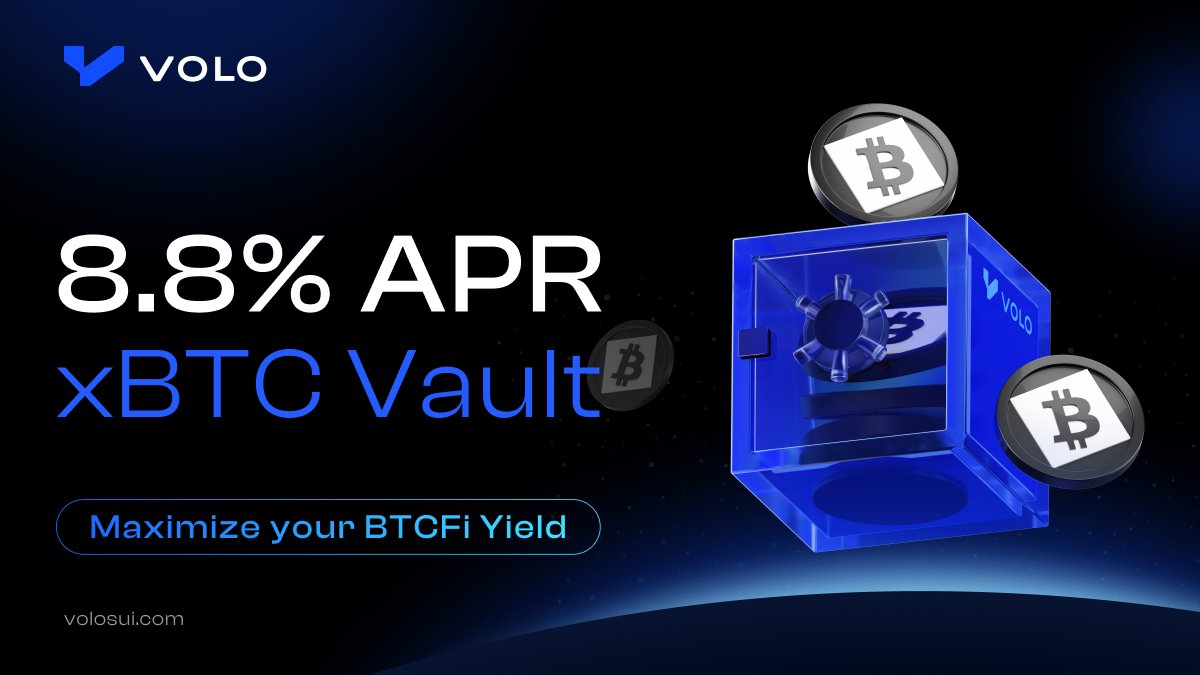 The xBTC Vault APR is out of this world! 🌎

Deposit on volosui.com/vaults now and start stacking those sats.