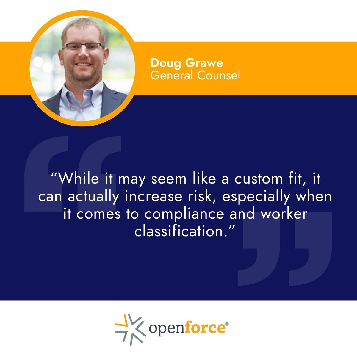 OpenforceTech's tweet image. Building proprietary contractor management software in-house? Legal experts, like Doug Grawe, say to proceed with caution. 

A trusted 3rd-party software platform helps distinguish a contracting company&apos;s business from IC vendors. 

#ContractorManagement #Misclassification
