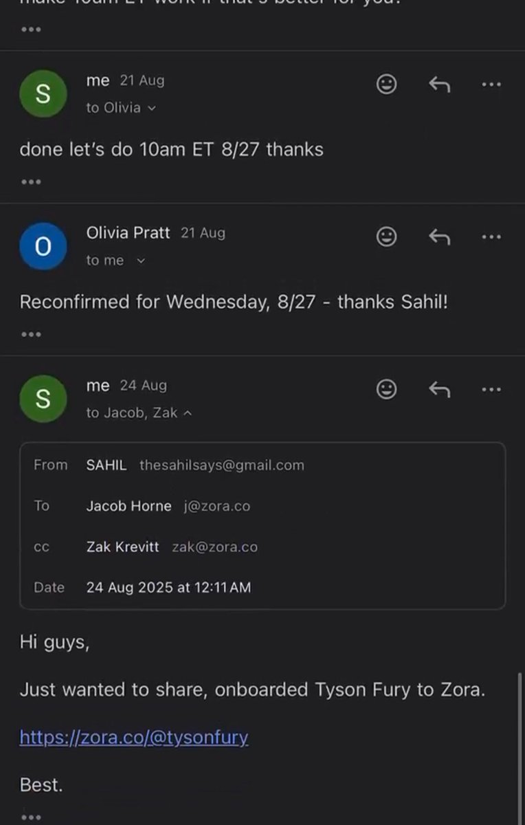 zachxbt's tweet photo. @js_horne @crystaltai @zora Why did your team and Jesse from Coinbase engage at all with Sahil to begin with?

His list of celebrity coin rug pulls on Solana is well documented on X by CT and on YT by Coffeezilla so a quick search would have revealed warnings. https://t.co/9eXUfgfSP6