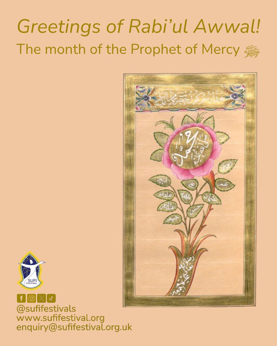 Rabi’ul Awwal is the month in which the Prophet Muhammad ﷺ was born. “And We have not sent you, [O Muhammad], except as a mercy to the worlds.” (Quran 21:107) We pray all your du‘as are fulfilled in this ‘month of mercy’, ameen!

#rabiulawwal #prophetofmercy #sufifestival