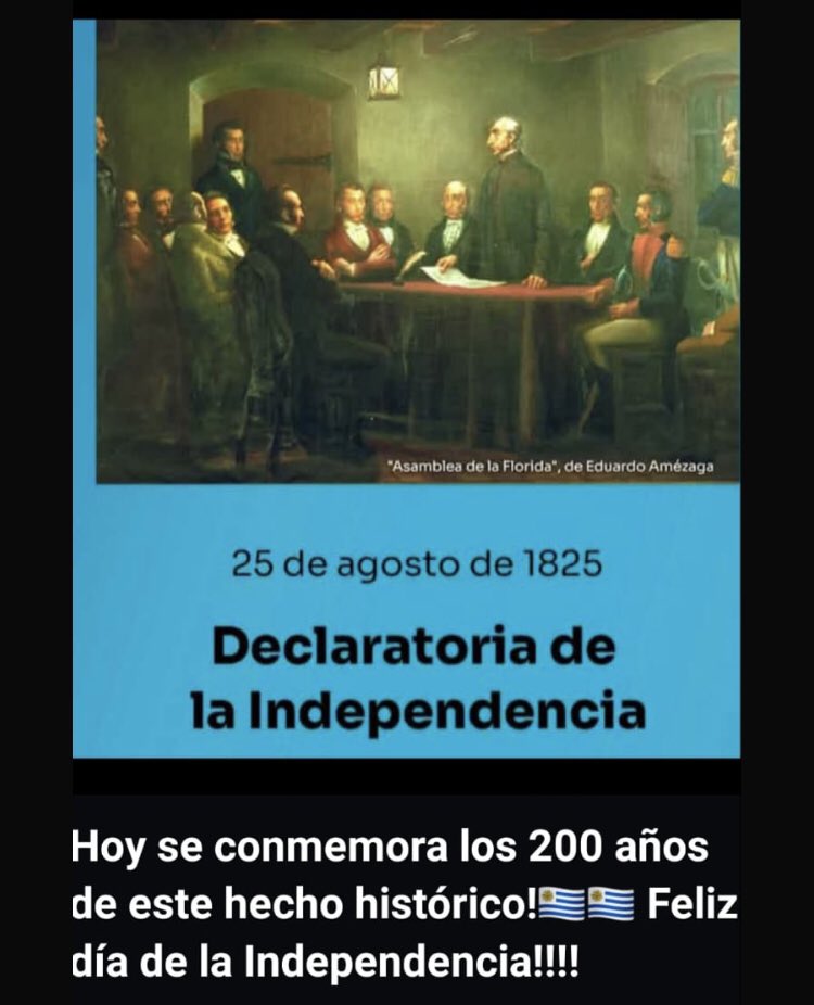 Felicitats Uruguai pels 200 anys de llibertat nacional !