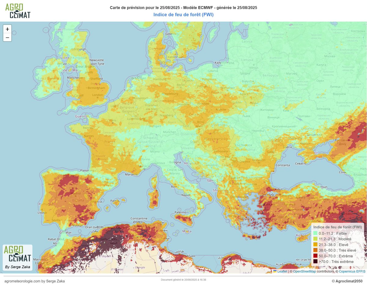 SergeZaka's tweet image. [Nouveau] AgroClimat2050 continue dans l'innovation mondiale avec dorénavant la prévision de risques de feux de forêts et la sécheresse des sols sur plusieurs niveaux. Dans les jours à venir, nous allons frapper très fort :
➡️ Vitesse de croissance et risque de brulure foliaire…