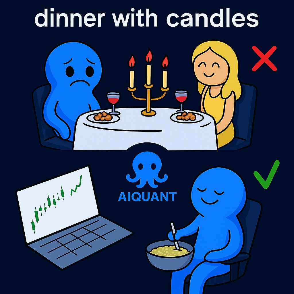 When dinner’s nice… but green candlesticks are better. 📈

Welcome to the table of Professional Degens.
