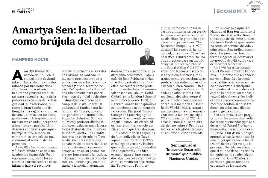 Goio Borge / ❤🏳🌈♻ (@goioborge) on Twitter photo Bien por <a href="/Manfred_Nolte/">Manfred Nolte</a> y su recuerdo hoy de Amartya Sen, economista que discutió a Rawls la definición de los bienes primarios en la teoría de la justicia social, y trabaja por redefinir los índices de desarrollo 👇 Bien por <a href="/Manfred_Nolte/">Manfred Nolte</a> y su recuerdo hoy de Amartya Sen, economista que discutió a Rawls la definición de los bienes primarios en la teoría de la justicia social, y trabaja por redefinir los índices de desarrollo 👇