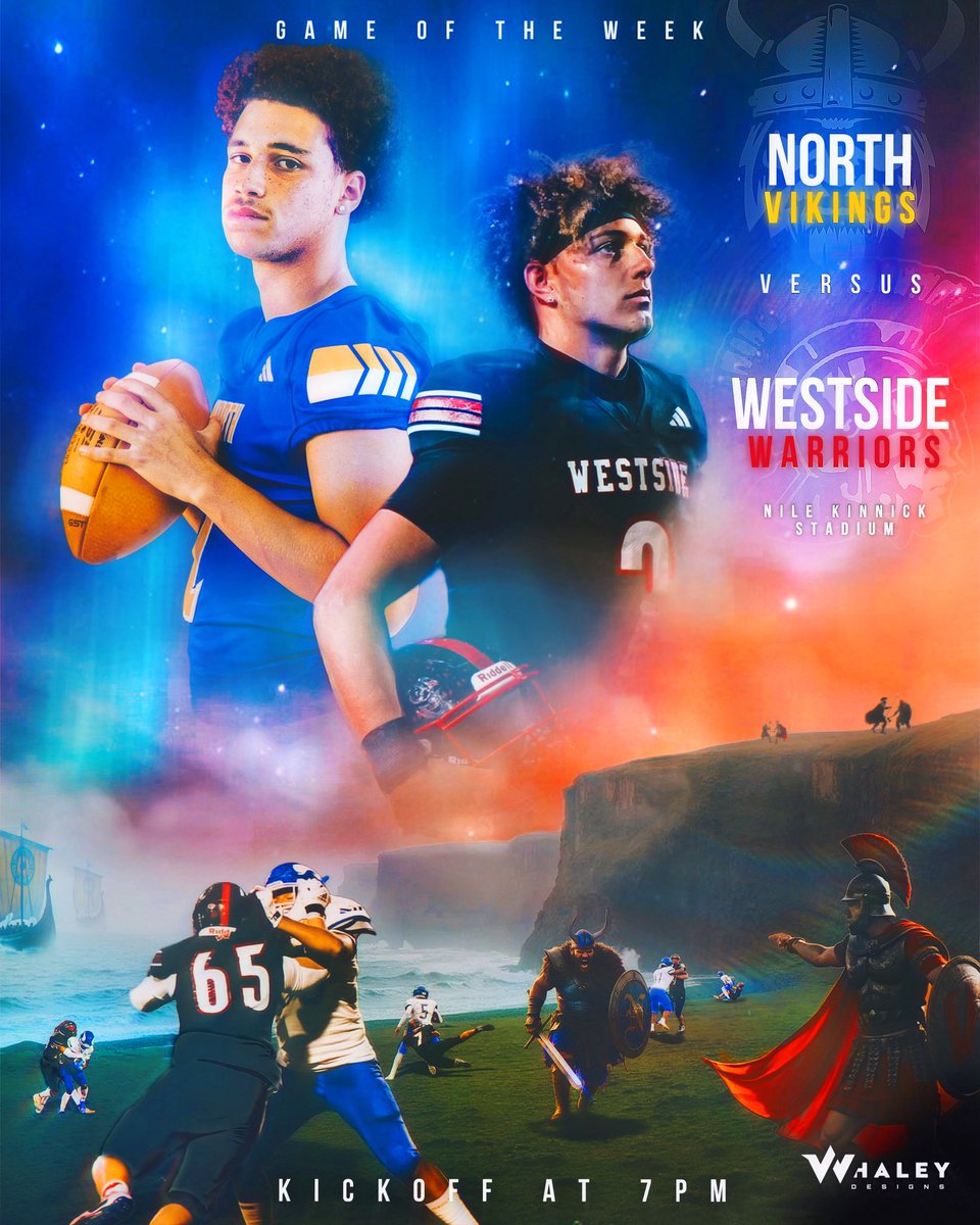 It’s officially Game Week!
Your Omaha North Vikings are taking on Omaha Westside in the Game of the Week this Thursday night at Northwest High School! 🏈🔥 Be there, bring the energy, and let’s pack the stands! 💙💛