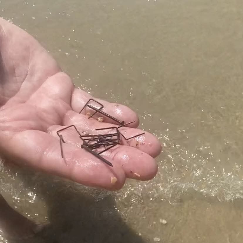 Cádiz abandonada (@cadizabandonada) on Twitter photo 🏖️🔩 Personas usuarias de la playa de la Caleta denuncian la aparición en la orilla, durante la mañana del lunes, 25 de agosto, de grapas y tornillería oxidada de 5 y 6 centímetros de longitud, lo que supone un riesgo para los bañistas <a href="/Cadiz_es/">Ayuntamiento de Cádiz</a> 🏖️🔩 Personas usuarias de la playa de la Caleta denuncian la aparición en la orilla, durante la mañana del lunes, 25 de agosto, de grapas y tornillería oxidada de 5 y 6 centímetros de longitud, lo que supone un riesgo para los bañistas <a href="/Cadiz_es/">Ayuntamiento de Cádiz</a>