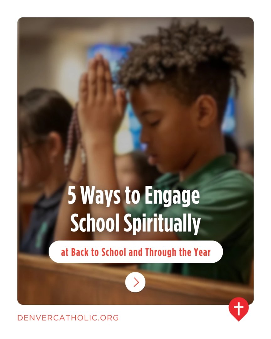 Start the school year grounded in faith! 🌟 Forest Barnette shares 5 simple ways families can grow spiritually at home and school—Mass, prayer boards, patron saints &amp; more. Read here: denvercatholic.org/5-ways-to-enga…