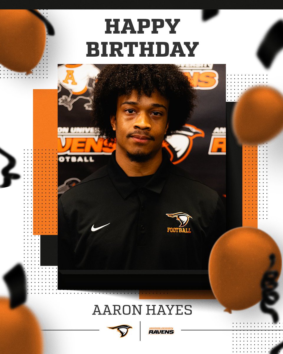 Join us in wishing a Happy Birthday to Junior Wide Receiver, Aaron Hayes!🥳🎂🎉