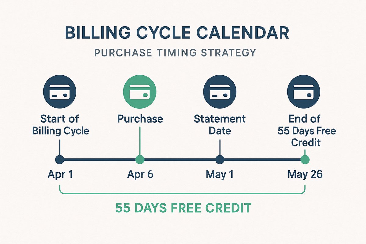 CardsavvyIndia's tweet photo. ⏳ Unlock 55 days of interest-free credit with a simple timing hack! Buy right after your cycle starts &amp; switch cards strategically for max free money. 🚀

Missed the thread? Tap below, save &amp; RT to help friends boost their cash flow! 🔄👇

#CreditHack #PersonalFinance https://t.co/jGyHq2Pqe9