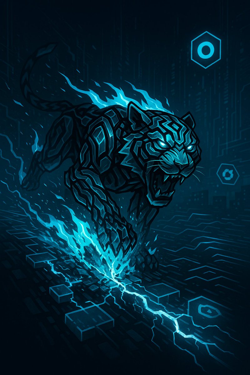 CYBERTIGER_X's tweet image. ⚡ Blocks shatter under its stride.
🐅 #CyberTiger doesn’t wait for consensus — it enforces it.
Blue fire on the chain, lightning in its wake,
every failed transaction hunted down in motion.
This is not speed.
It’s inevitability.
#BaseChain #OnChainExecution #CyberTiger