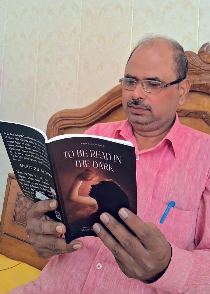 DyadavReporter's tweet photo. The opening lines of 'To Be read in the dark' set a heartfelt, introspective tone speaking of self forgiveness and quiet courage to face oneself. Its gentle flow delivers soft, universal truths, reminding us that healing often begins in silence. https://t.co/kt7p5234gm
