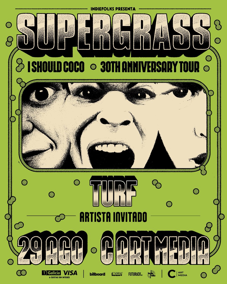 Indie Folks (@indiefolks) on Twitter photo TE VA A ALEGRAR EL CORAZÓN 💚🇦🇷🤯
Nos la teníamos bien guardada folks: <a href="/turfoficial/">Turf Oficial</a> es el artista invitado al debut de <a href="/SupergrassHQ/">Supergrass</a> en Argentina. Ni en nuestros mejores sueños.
🌟 ÚLTIMOS TICKETS: passline.com/eventos/superg…
💳 Hay 06 cuotas sin interés con Galicia Visa TE VA A ALEGRAR EL CORAZÓN 💚🇦🇷🤯
Nos la teníamos bien guardada folks: <a href="/turfoficial/">Turf Oficial</a> es el artista invitado al debut de <a href="/SupergrassHQ/">Supergrass</a> en Argentina. Ni en nuestros mejores sueños.
🌟 ÚLTIMOS TICKETS: passline.com/eventos/superg…
💳 Hay 06 cuotas sin interés con Galicia Visa