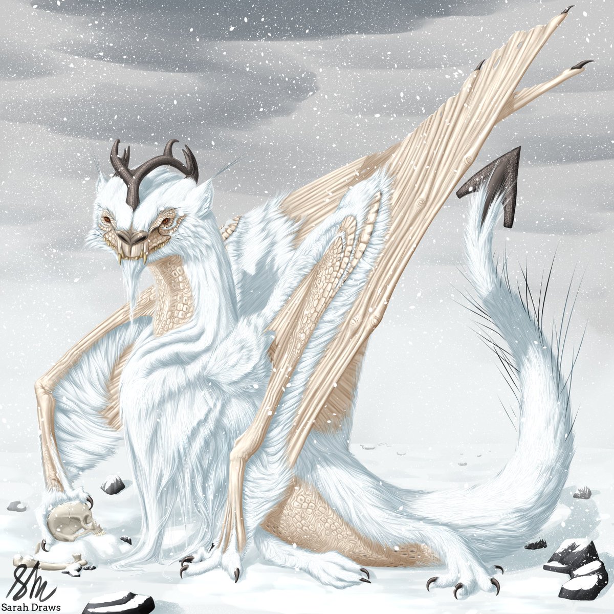 Sarah_Draws8's tweet image. The Northern Dragon.
4th #Smaugust dragon - I&apos;m really enjoying making all this #dragonart!

If you had a pet northern dragon, what would you name it?

#dragondesign #creaturedesign #fantasycreature