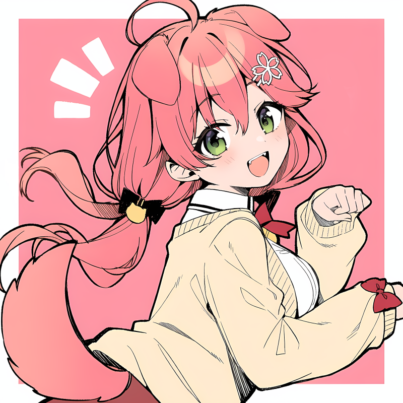 🌸「がおがおわんわんっ❣」
#miko_Art