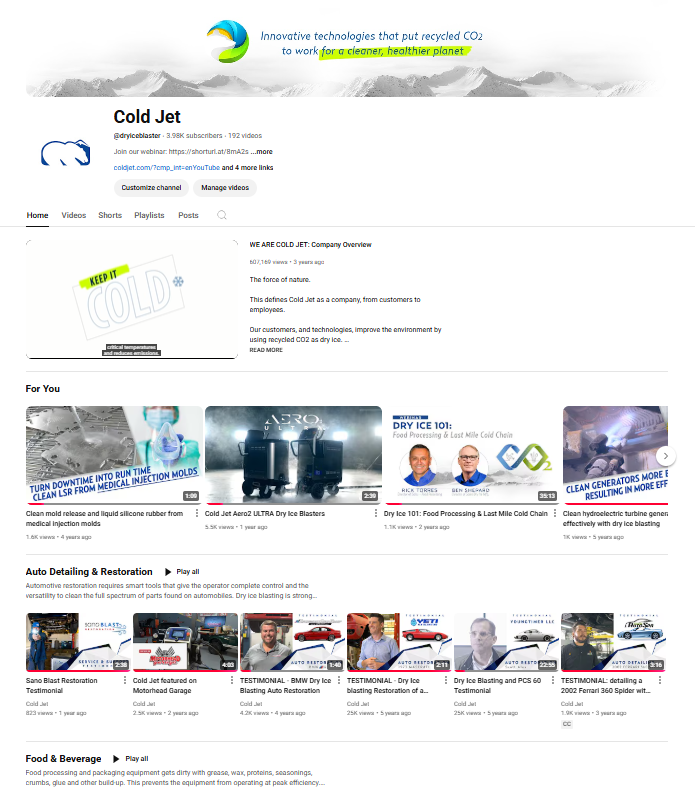 Excited to see dry ice cleaning in action? Our YouTube channel has you covered! See videos of dry ice cleaning in action, hear testimonials from our happy customers, and explore the countless applications and industries! ❄️✨🛀

Subscribe now: hubs.li/Q03BKZ9M0