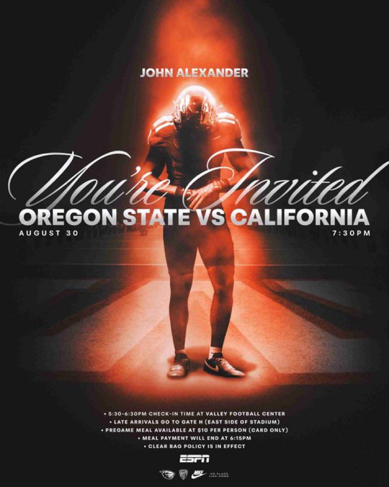 Thank you! <a href="/BeaverFootball/">Oregon State Football</a> <a href="/Coach_Bray/">Trent Bray</a> For the game invite.
#GoBeavs 🦫