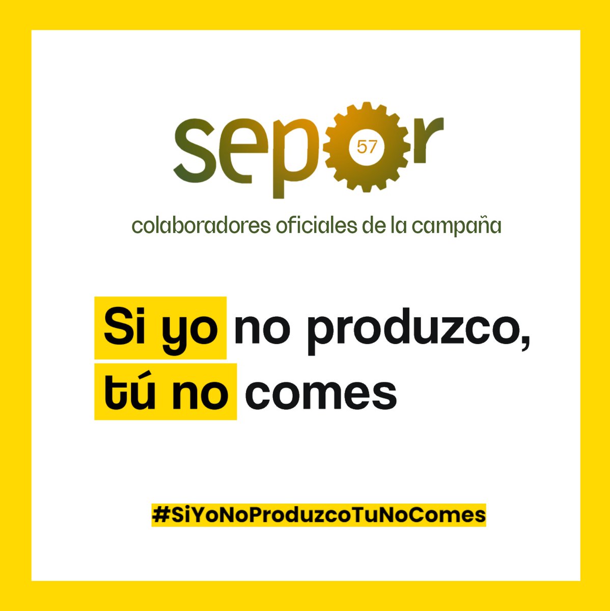 El sector primario español ha sido siempre un ejemplo de sostenibilidad. Por eso, en la próxima edición de SEPOR todo girará entorno al lema #SomosSostenibles, y por eso somos colaboradores oficiales de la campaña #siyonoproduzcotúnocomes. 

¡Seguimos en marcha!
