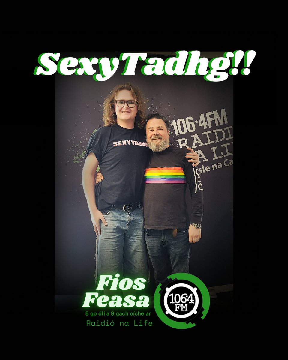 Nílim ag iarraidh go mbeadh an iomairce sceitimíní oraibh ach.... Anocht ar #FiosFeasa clár IOMLÁN le Sexy Tadhg!! An Ícón iad féin sa stiúideo linn. <a href="/sexytadhg/">SexyTadhg</a>  <a href="/mcd_productions/">MCD Productions</a>  <a href="/RustyDonn/">Rossa O Sioradain</a> #SexyTadhg