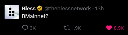 InYourMemorie's tweet photo. gBless blessheads @theblessnetwork 

BMainnet?

Who expects next week $bless the launch?👀

Are you still yapping or give up? https://t.co/27vBF0SUjA