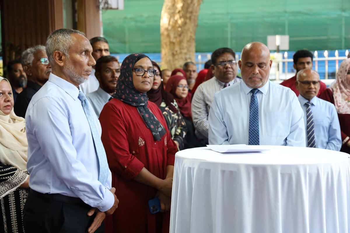 MVPolytechnic's tweet image. Countdown to 50 years of TVET excellence! The journey to celebrate 50years to technical and vocational education have officially launched by Minister of Higher Education, Labor & Skills, Dr. Ali Hidar Ahmed at Maldives Polytechnic.