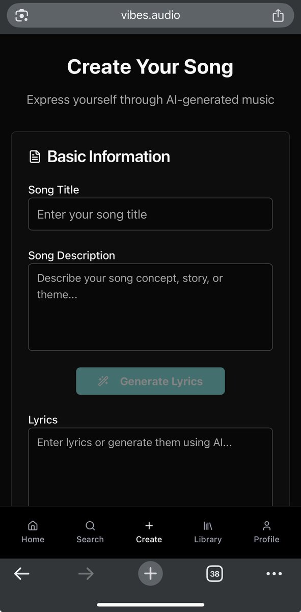 VibesAudioX's tweet image. We have heard you! To make the song generation process easier, we have modified our Song Generation interface as simplistic as possible. Give it a try and let us know your feedback!