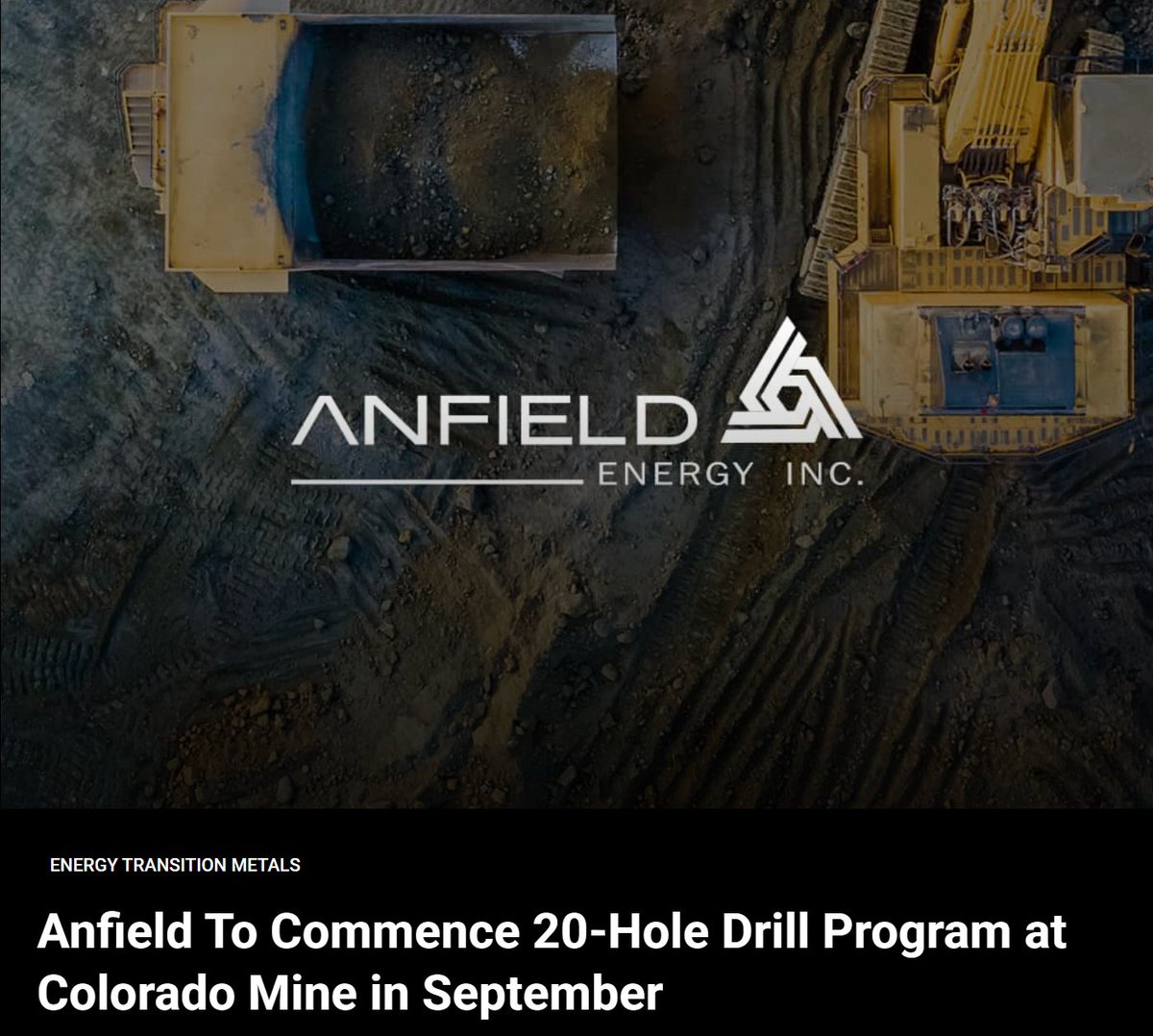 Capital 10X (@capital10x) on Twitter photo Anfield To Commence 20-Hole Drill Program at Colorado Mine in September ⛏️⚛️ $AEC #URANIUM
◾️20 hole drill program planned for month of September
◾️Source of uranium for Utah mine restart
◾️20MM lbs historical uranium resource, expected to grow
Note: capital10x.com/anfield-to-com… Anfield To Commence 20-Hole Drill Program at Colorado Mine in September ⛏️⚛️ $AEC #URANIUM
◾️20 hole drill program planned for month of September
◾️Source of uranium for Utah mine restart
◾️20MM lbs historical uranium resource, expected to grow
Note: capital10x.com/anfield-to-com…