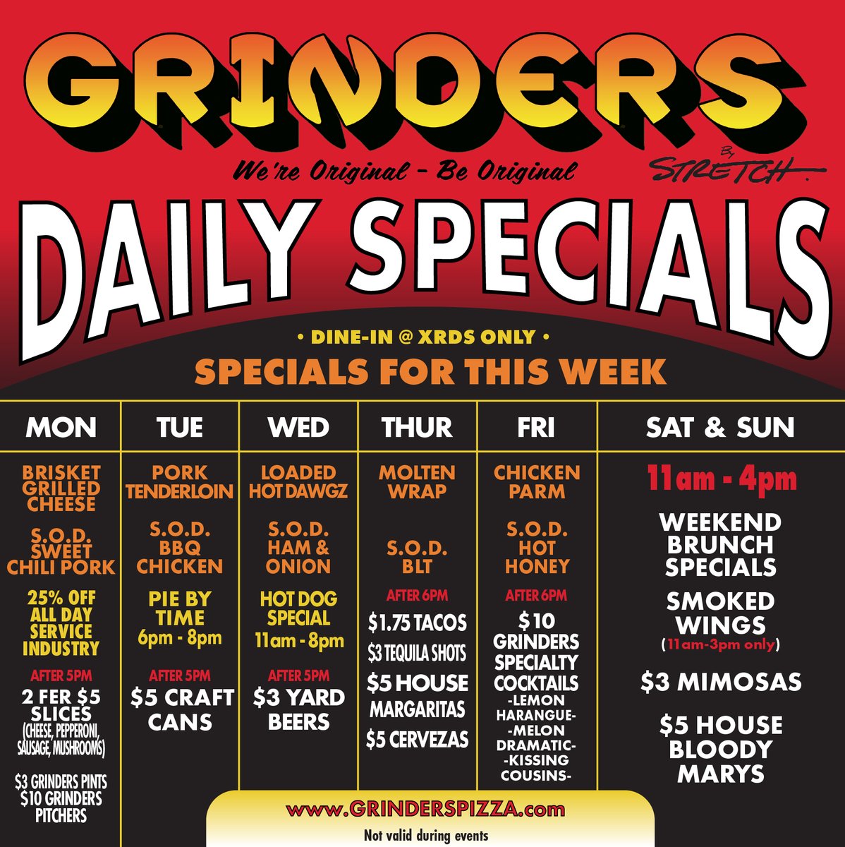 More awesome specials coming your way this week - Perfect to enjoy on our patio with the amazing weather we'll have. Don't forget the cold cocktail or crisp beer to pair with your meal!