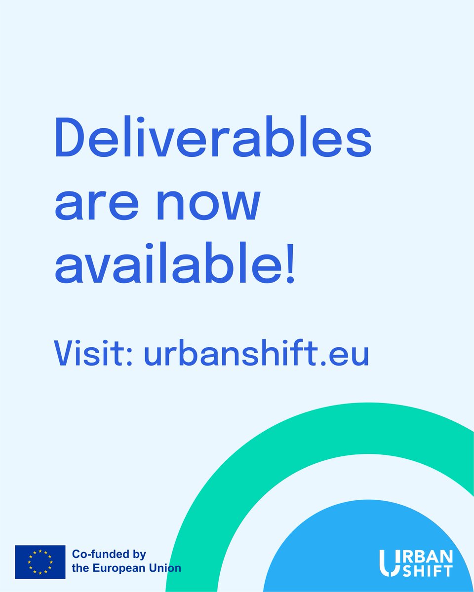 Want to dive deeper into Urban Shift? 🌍📑

Our project deliverables are now online:
📖 Urban challenges papers
🎓 Training &amp; curriculum
📢 Comms plan + exhibitions

Check them out 👉 urbanshift.eu/?page_id=2741

#UrbanShiftEU #Innovation