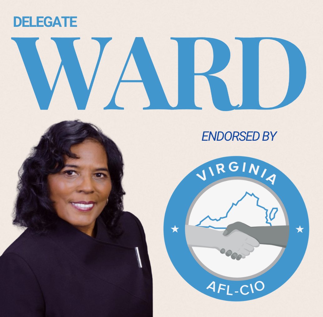 I’m proud to be endorsed by the <a href="/Virginia_AFLCIO/">Virginia AFL-CIO</a>, an organization that never stops fighting for working families. I am grateful for their support and look forward to working together to strengthen labor protections, raise wages, and make Virginia the best place for workers.