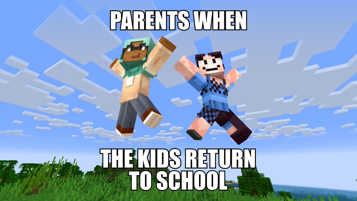 PlayCraftLearn's tweet photo. Yay, the kids are leaving!! I mean... yay, back to school! ๐
#BlockToSchool #MinecraftEdu https://t.co/sWP9DDb2Mz
